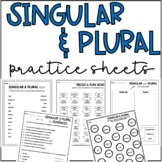Singular Plural Nouns Practice Sheets