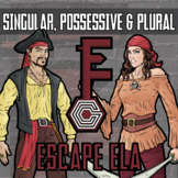 Singular, Plural & Possessive Nouns Escape Room Activity -
