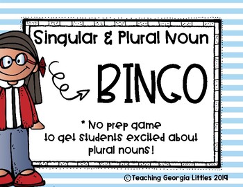 Preview of Singular, Plural and Irregular Plural Noun BINGO Game