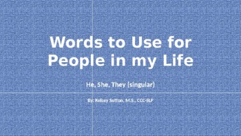 Preview of Singular "They" Social Story for Children with Autism