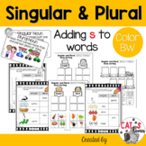 Singular and Plural / Adding s to Words / Worksheets for K