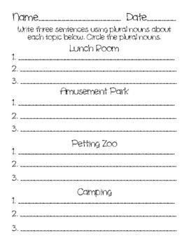 [UPDATED] Singular and Plural Noun Activity Pack by Love4Learning