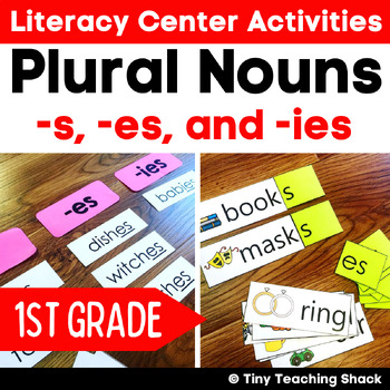 Preview of Grammar Games and Task Cards: Singular and Plural Noun Center Activities L.1.1.C