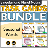 Singular and Plural Noun Task Cards Bundle
