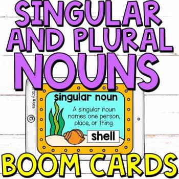 Preview of Singular and Plural Nouns Boom Cards™ (Digital Task Cards)
