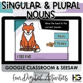 Singular and Plural Nouns Digital Activities, Games, Lessons