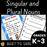 Singular and Plural Nouns!  Easy to use activities! Grades K-3
