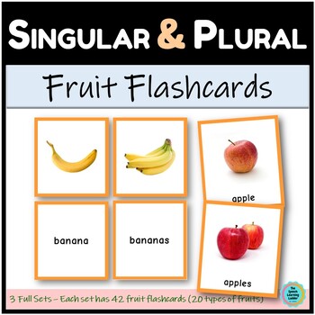 20 Laminated Fruits and Vegetable Flashcards.