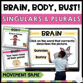 Preview of Singular and Plural Nouns Game Interactive PowerPoint