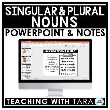 Preview of Singular and Plural Nouns | Grammar | PowerPoint Slides and Notes