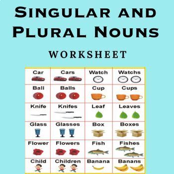 Preview of Singular and Plural Nouns Printable Worksheets
