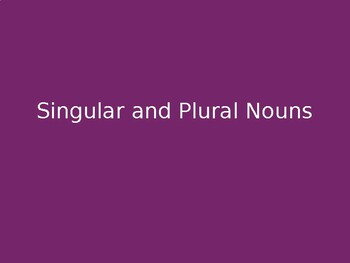 Preview of Singular and Plural Nouns: Strategies