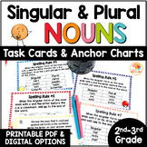 Singular and Plural Nouns Activities | Nouns Task Cards an