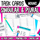 Singular and Plural Nouns Task Cards & Posters | Print & Digital 