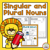 Singular and Plural Nouns Unit - No Prep Worksheets and Posters