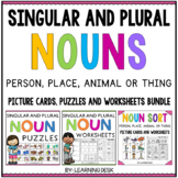 Singular & Plural Nouns Worksheets ( Noun Puzzles & Noun P