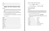 Singular and Plural Possessive Noun Activity and Note Sheet