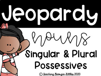 Preview of Distance Learning - EDITABLE PowerPoint Singular/Plural Possessive Jeopardy Game