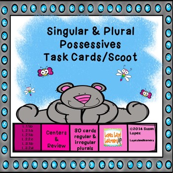 Preview of Singular and Plural Possessive Task Cards / SCOOT 