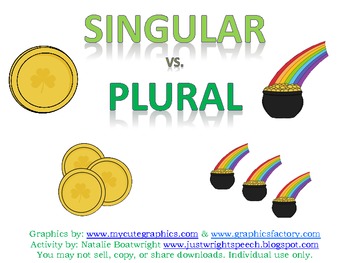 Preview of Singular vs. Plural: St. Patrick's Day