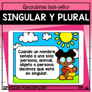 Preview of Singular y Plural Spanish PowerPoint