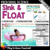 Sink & Float - Opposites Preschool PreK Science Centers