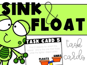 Preview of Sink and Float Task Cards (With Digital Option)