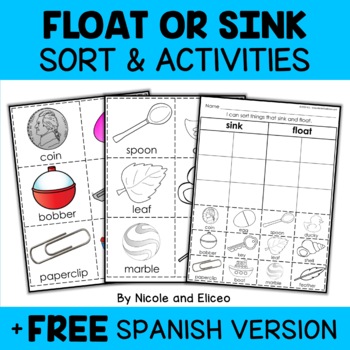 Preview of Sink or Float Sort Activities + FREE Spanish