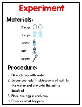 Science Experiments With Little People Sink Or Float Egg Experiment