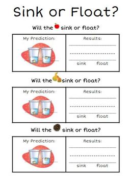 Preview of Sink or Float Fall Activity