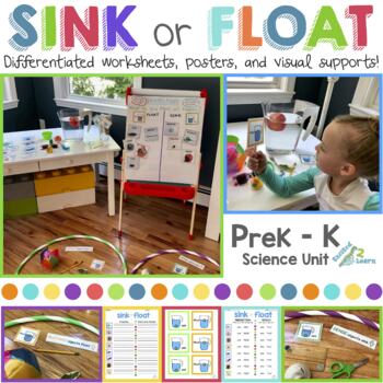 Preview of Sink or Float Science Inquiry Unit (PreK-K) Easy to Print Worksheets