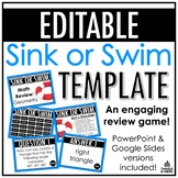 Sink or Swim Template | EDITABLE