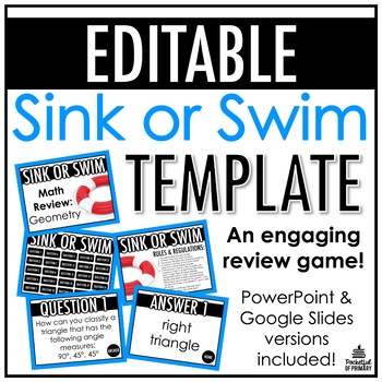 Preview of Sink or Swim Template | EDITABLE