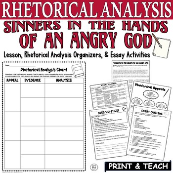Download Free Sinners In The Hands Of An Angry God Rhetorical Analysis Worksheets Teaching Resources Tpt PSD Mockup Template