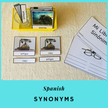 Preview of Sinónimos Tarjetas en Español (Montessori)