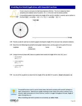 Preview of Sinusoidal Functions (Applications)