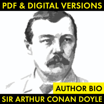 Preview of Sir Arthur Conan Doyle Author Study Biography Worksheet, PDF & Google Drive CCSS