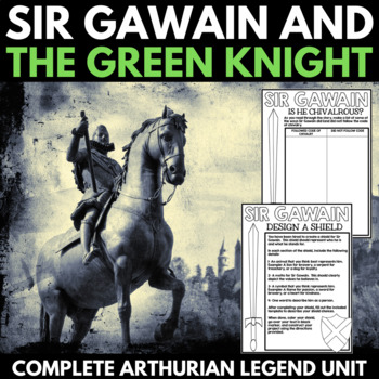 Preview of Sir Gawain and the Green Knight Activities - Arthurian Legends Knights Chivalry