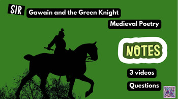 Preview of Sir Gawain and the Green Knight Slideshow, notes, videos, and questions