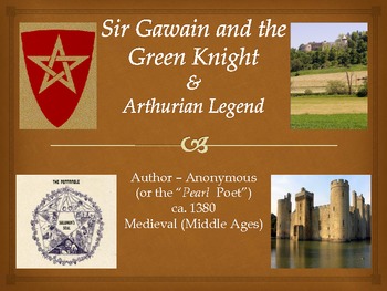 Preview of Sir Gawain and the Green Knight Unit 16-Day,PPTs,FullText,Quiz,Essay,Common Core