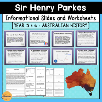 Preview of Sir Henry Parkes Contribution to Australian Democracy - Slides and Worksheets