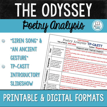 Preview of Siren Song & Ancient Gesture - Odyssey Poetry Analysis - TP-CASTT