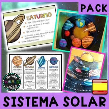 Preview of Sistema solar - Bundle actividades español castellano manualidades universo