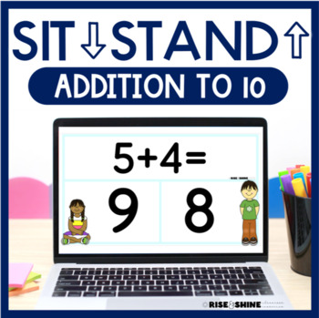 Preview of Sit Down Stand Up | Addition to 10 Movement Digital Game