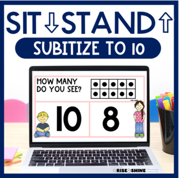 Preview of Sit Down Stand Up | Subitize to 10 Movement Digital Game