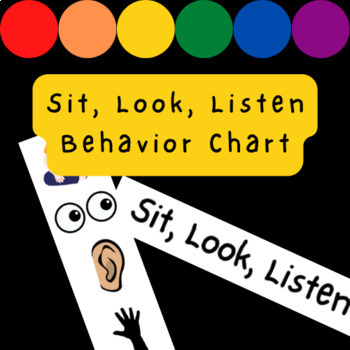 Preview of Sit, Look, Listen Positive Behavior Chart