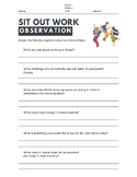 Sit Out Work/ Dance Observation Sheet Version 1