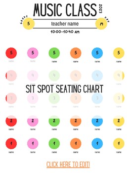 Preview of Sit Spots Editable Canva Template