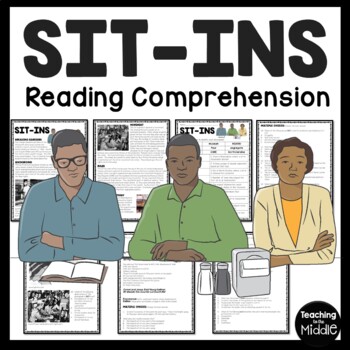 Preview of Sit ins Reading Comprehension Civil Rights Movement Non-violent Resistance