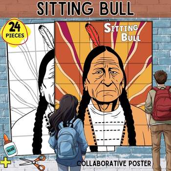 Preview of Sitting Bull Collaborative Poster Native American Mural Project Bulletin Board